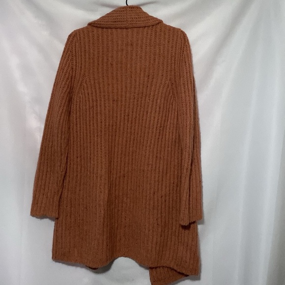 LOFT LARGE PETITE Women's Rust OPEN FRONTCardigan Sweater POCKETS CLEAN - Picture 10 of 11